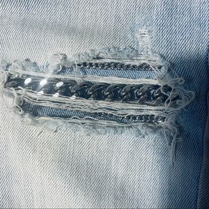 Custom Ripped Chain Jeans